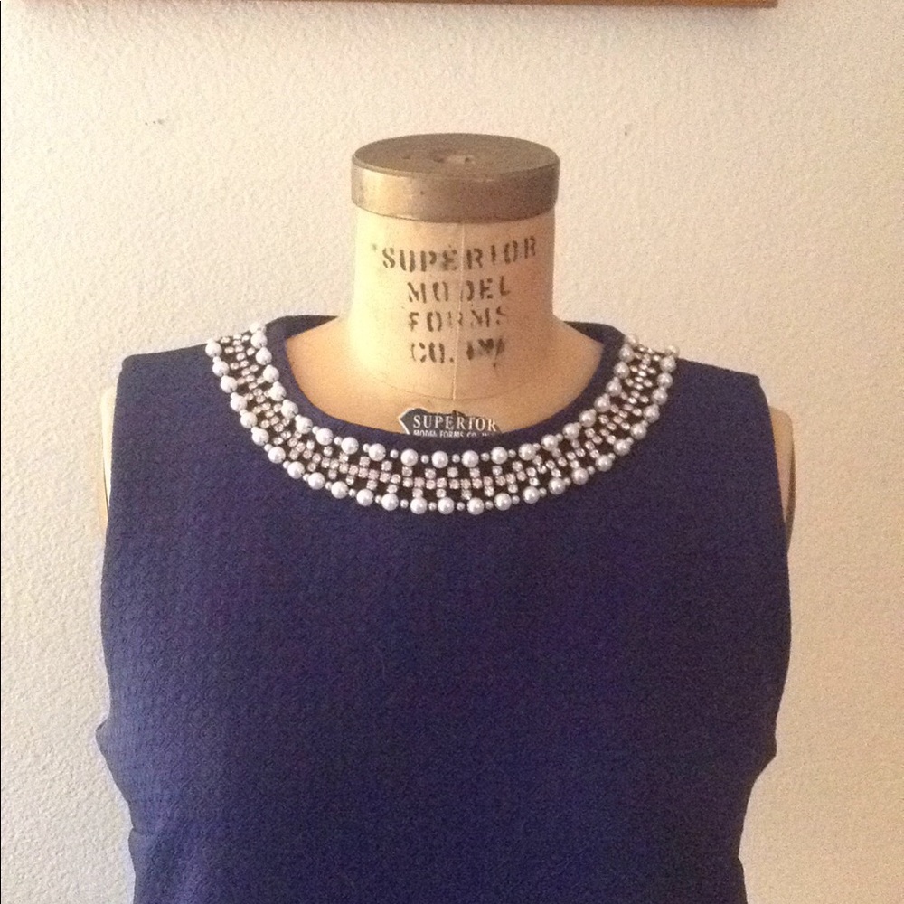 Navy blue sheath dress